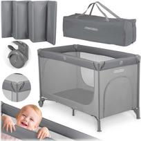 Ricokids RK-240 Kelioninė lovytė su čiužiniu ir krepšiu, Pilka