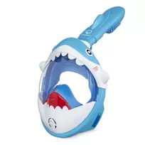 TSUNAMI Shark pilno veido nardymo kaukė vaikams, mėlyna