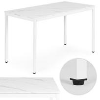 Modernhome NORD-MRW-W valgomojo stalas 120x60 cm, balto marmuro