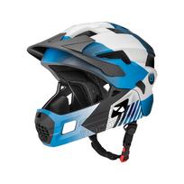 Rockbros TS-61 vaikiškas šalmas su nuimama smakro apsauga, S (48-52 cm), mėlynas