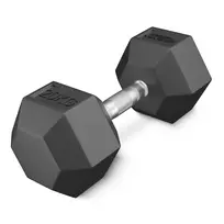 Šešiakampis plieninis svarmuo 4FIZJO HEX 1 x 20 kg, juodas