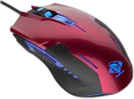 "e-blue" pelė "auroza g", 3000dpi, optinė, 6 but., usb laidas, raudona