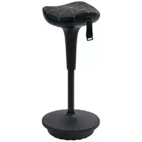 Biuro taburetė su pasukimo funkcija, ergonomiška, reguliuojamo aukščio 65,5–83,5 cm, 120° pasvirimo kampas, juoda