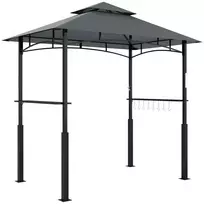 Grilio paviljonas su LED, dvigubu stogu, UV apsauga 243 x 148 x 248 cm