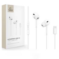 Tech-Protect Ultraboost Core G3 USB-C laidinės ausinės, baltos