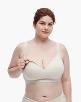 MOMCOZY MEDVILNINĖ MAITINIMO LIEMENĖLĖ DIDESNEI KRŪTINEI BUSTY, OATMEAL, M DYDIS