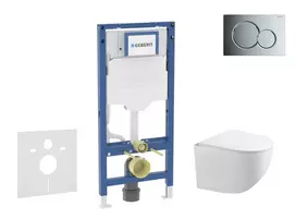 Geberit Duofix potinkinio modulio komplektas, Gaia WC su minkšto uždarymo dangčiu ir Sigma01 nuleidimo mygtuku, blizgus chromas SANI11CA1126B