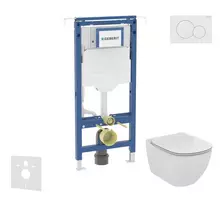 Geberit Duofix potinkinio modulio komplektas, Ideal Standard Tesi unitazas ir sėdynė, Sigma01 mygtukai, Alpine White SANI11CD3125