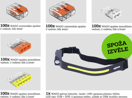 WAGO 221 and 2273 PROFI-SET Terminal Block Kit + WAGO 10W 350lm Headlamp 887-1223 | 4066966921717