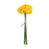 Dirbtinė gėlė „FLOWERLY“, 40 cm, 6 vnt. narcizų puokštėje, geltoni