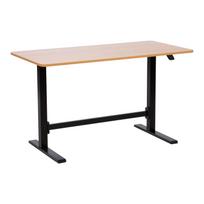 Rašomasis stalas „ERGO“ su reguliuojamu aukščiu 120x60xH70–115 cm, ąžuolas/juoda