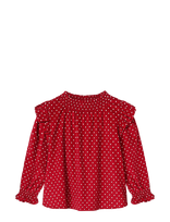 Fliink - Dolly Dot Blouse - Palaidinės ir tunikos - Raudona