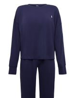 Polo Ralph Lauren Intimates - Sweatshirt & Wide Leg Pant Set - Pižama - Tamsiai mėlyna