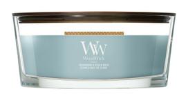 Žvakė, aromatinė WoodWick Cedarwood & Ocean Moss, 40 - 65 h, 453 g, mėlyna sp.
