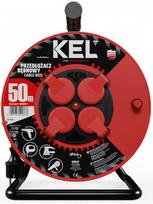 Ilgintuvas su rite Kel Professional Line, H05RR-F, 3 x 1,5 mm², 50 m, IP44, 4 lizdų