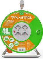 Ilgintuvas su rite Plastrol Standard Line, H05VV-F, 3 x 1,5 mm², 40 m, IP44, 4 lizdų