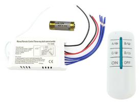 Belaidis jungiklis su nuotolinio valdymo pultu 230V, 4 kanalų AG132B, baltas