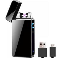 Kompaktiškas plazminis žiebtuvėlis su USB įkrovimu, juodas