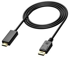 DisplayPort į HDMI laidas, 1.8 m, 4K palaikymas, juodas