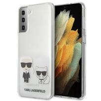 Karl Lagerfeld dėklas Samsung Galaxy S21+ Karl & Choupette, permatomas