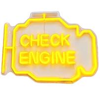 „Check Engine“ LED neoninė dekoratyvinė lempa, 30x22 cm, geltona