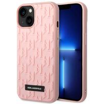 Karl Lagerfeld 3D Monogram dėklas Apple iPhone 14 Plus / 15 Plus, rožinis