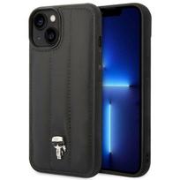 Karl Lagerfeld Puffy Ikonik Pin dėklas telefonui iPhone 14 / 15 Plus, juodas