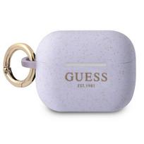„Guess Silicone Glitter“ „AirPods Pro“ dėklas, purpurinis