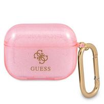 Guess Glitter Collection dėklas AirPods Pro ausinėms, Rožinis