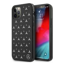 Mercedes Stars Pattern dėklas telefonui iPhone 12 Pro Max 6.7", juodas