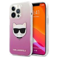 Karl Lagerfeld dėklas iPhone 13 Pro Max telefonui Choupette Head, rožinis