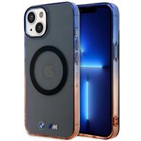 BMW dėklas iPhone 14 telefonui Gradient Bumper MagSafe, pilkas