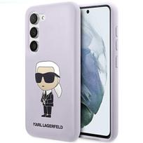 Karl Lagerfeld dėklas Samsung Galaxy S23+ telefonui, violetinis