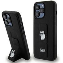 Karl Lagerfeld dėklas iPhone 13 Pro Max telefonui su Gripstand, juodas