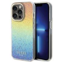 Guess dėklas iPhone 14 Pro telefonui IML Faceted Mirror Disco Iridescent, įvairiaspalvis