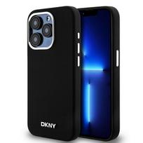 DKNY Liquid Silicone dėklas Apple iPhone 15 Pro su MagSafe, juodas