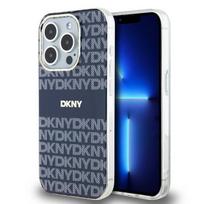 DKNY dėklas iPhone 15 Pro telefonui IML Mono & Stripe MagSafe, mėlynas