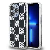 DKNY dėklas iPhone 15 Pro Max telefonui IML Checkered Mono Pattern, juodas