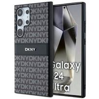 DKNY Mono Stripe & Metal Logo dėklas Samsung Galaxy S24 Ultra telefonui, juodas