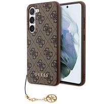 Guess dėklas Samsung Galaxy A35 telefonui iš 4G Charms Collection, rudas