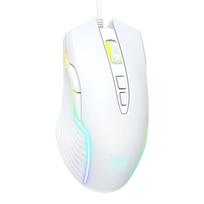 Žaidimų pelė Onikuma CW905, laidinė, USB, 6400 DPI, balta