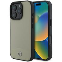 Mercedes dėklas iPhone 16 Pro Max su MagSafe, odinis, smėlio spalvos