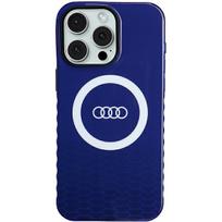 Audi dėklas iPhone 15 Pro Max telefonui IML Big Logo MagSafe, mėlynas