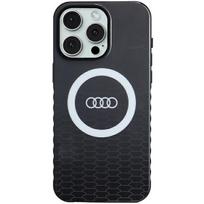 Audi dėklas iPhone 15 Pro Max telefonui IML Big Logo MagSafe, juodas