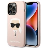 Karl Lagerfeld dėklas iPhone 14 Pro Max telefonui, rožinis