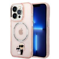 Dėklas Karl Lagerfeld Karl & Choupette MagSafe, skirtas iPhone 14 Pro Max, rožinis