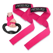 4FIZJO traukos dirželiai štangai Deadlift Straps, rožiniai