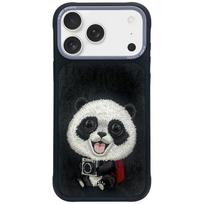 Nimmy iPhone 17 Pro dėklas Big Eyed Pet 2.0 Panda, juodas