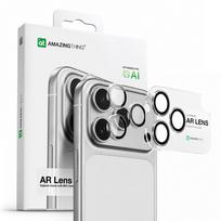 AmazingThing iPhone 17 Pro / 17 Pro Max kameros stiklas su juodu aliuminio rėmeliu