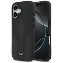 Mercedes Leather The Move MagSafe dėklas telefonui iPhone 17, juodas